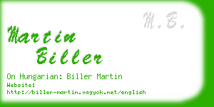 martin biller business card